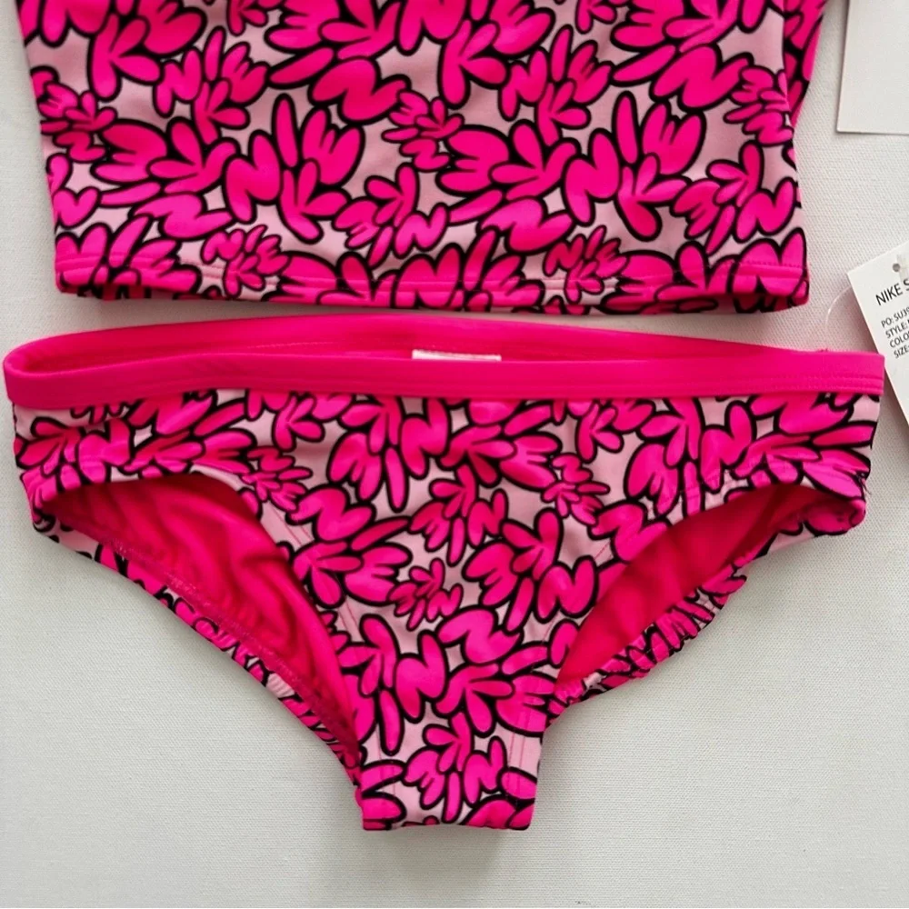 Nike Hot Pink Logo Tankini Set Size S Girls